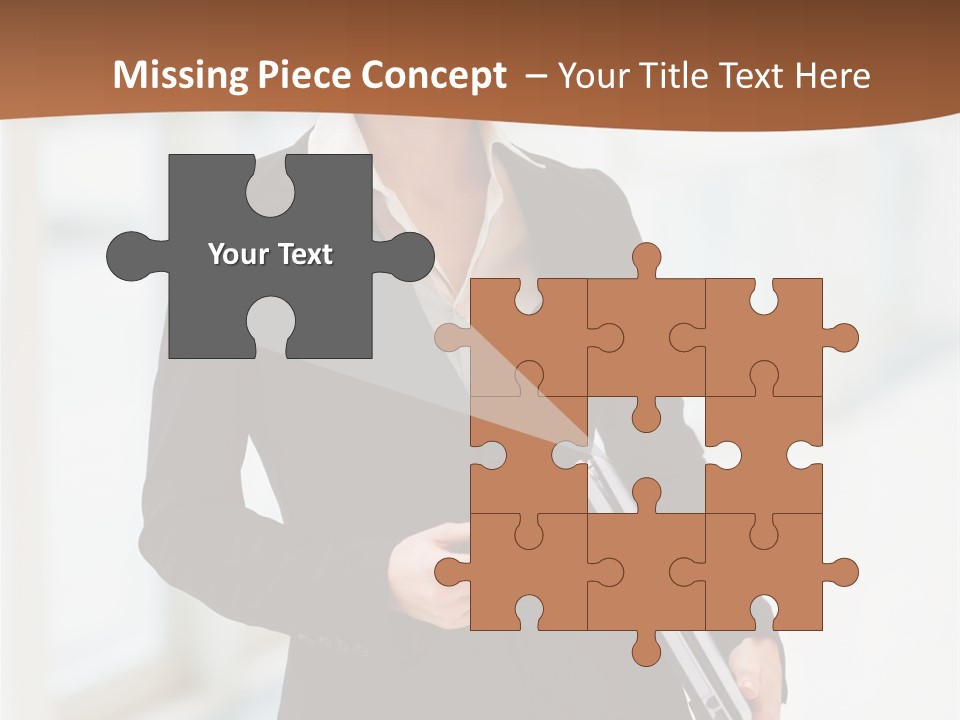 Portrait Caucasian Glamour PowerPoint Template