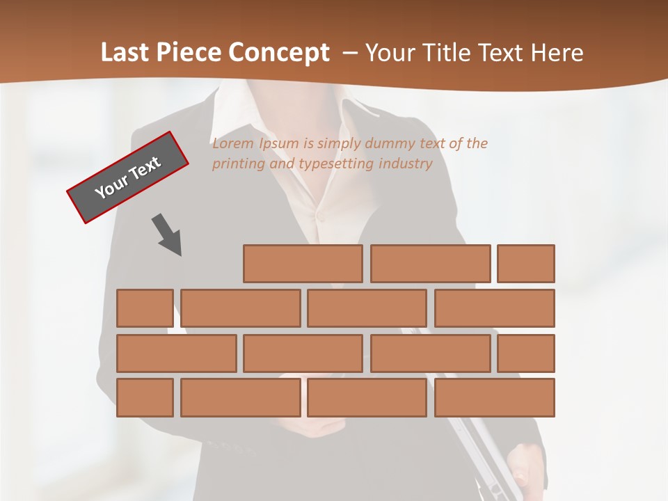 Portrait Caucasian Glamour PowerPoint Template