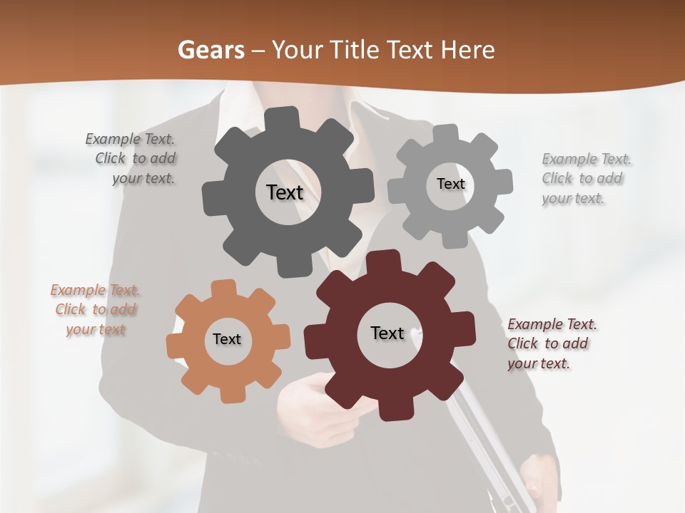 Portrait Caucasian Glamour PowerPoint Template