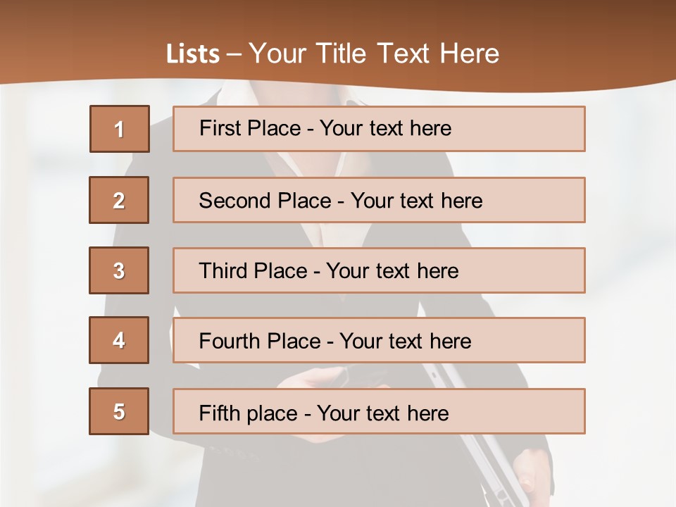 Portrait Caucasian Glamour PowerPoint Template