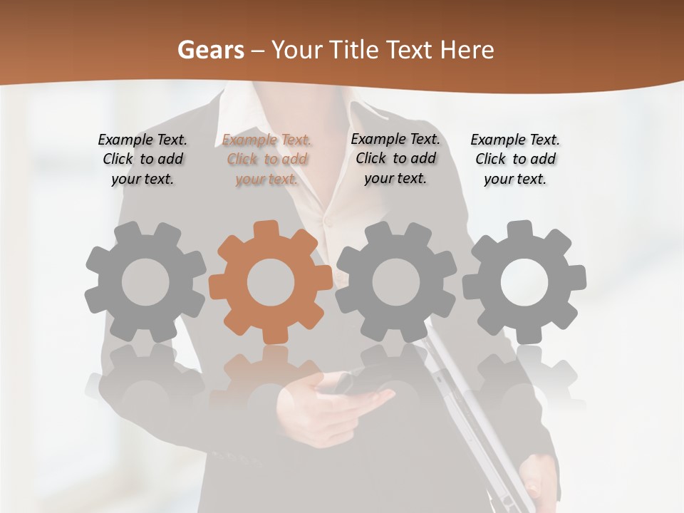 Portrait Caucasian Glamour PowerPoint Template