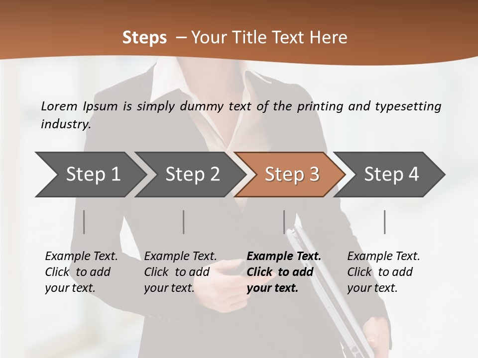 Portrait Caucasian Glamour PowerPoint Template