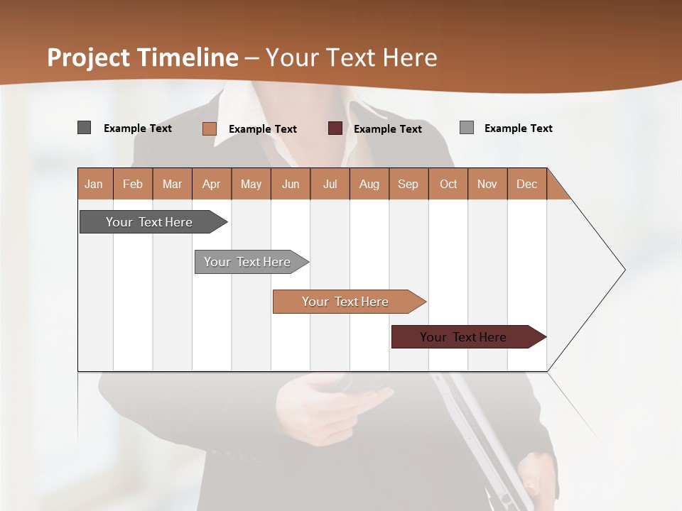 Portrait Caucasian Glamour PowerPoint Template