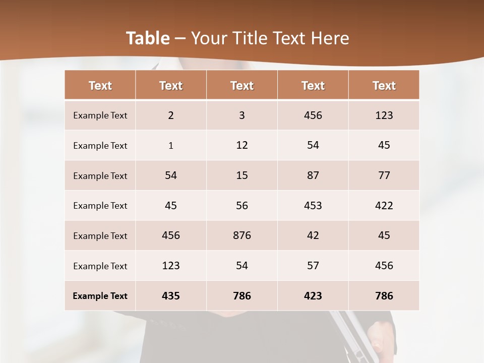 Portrait Caucasian Glamour PowerPoint Template