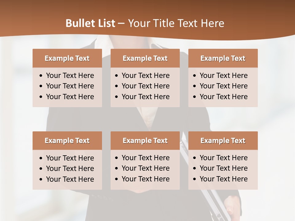 Portrait Caucasian Glamour PowerPoint Template