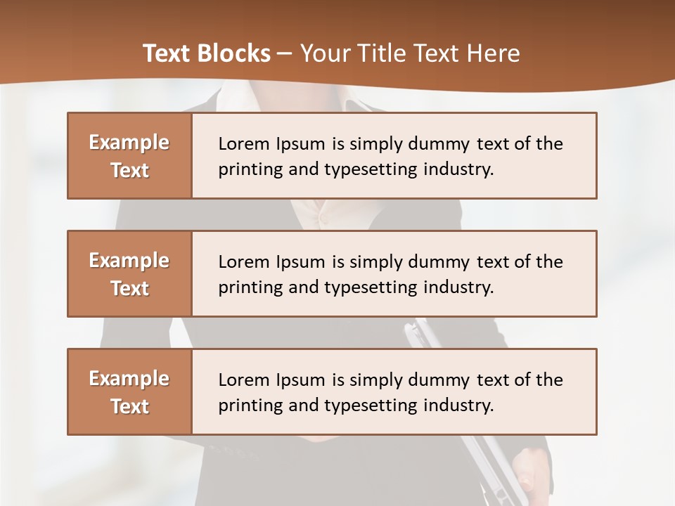 Portrait Caucasian Glamour PowerPoint Template