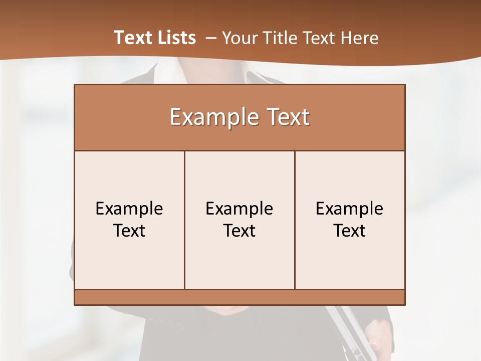 Portrait Caucasian Glamour PowerPoint Template