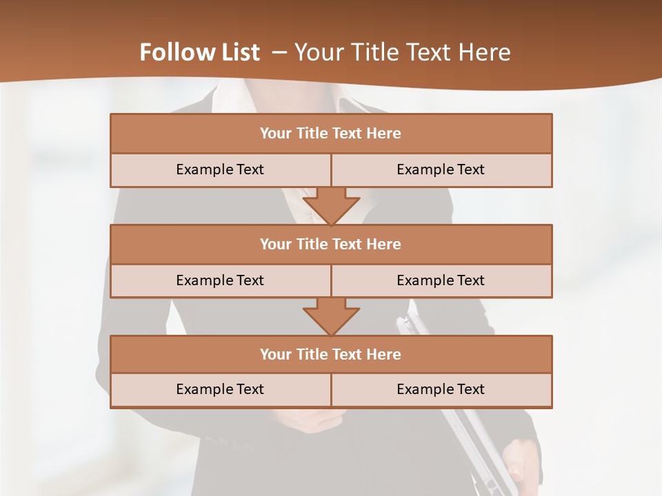 Portrait Caucasian Glamour PowerPoint Template