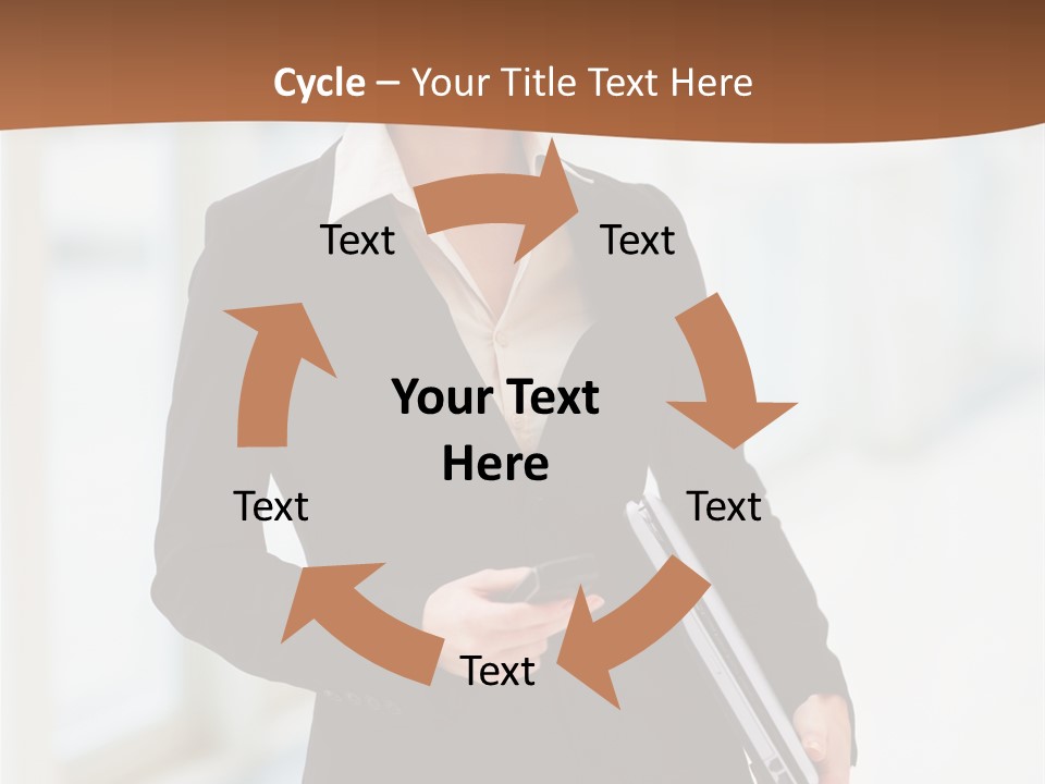 Portrait Caucasian Glamour PowerPoint Template