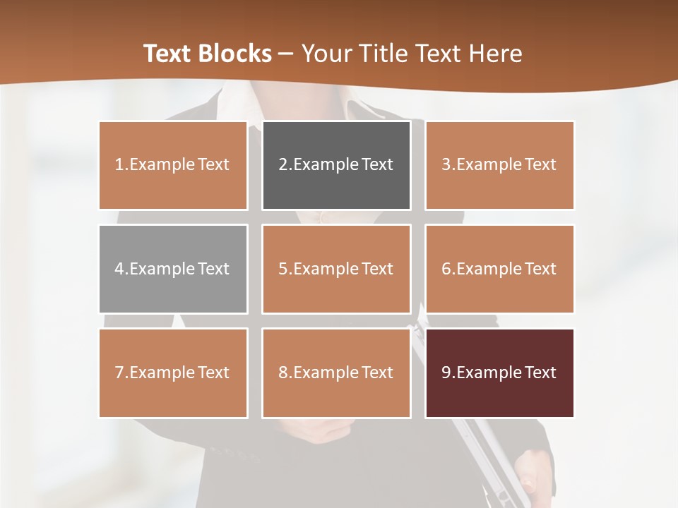 Portrait Caucasian Glamour PowerPoint Template