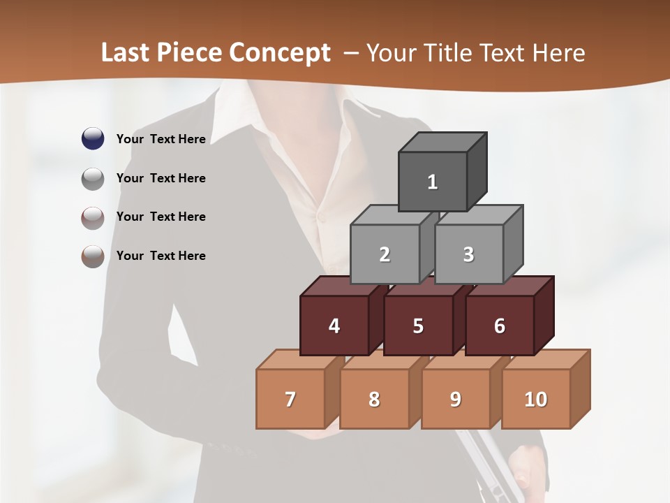 Portrait Caucasian Glamour PowerPoint Template