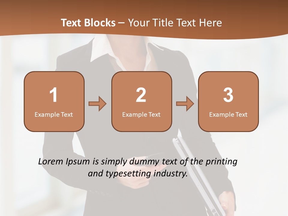 Portrait Caucasian Glamour PowerPoint Template