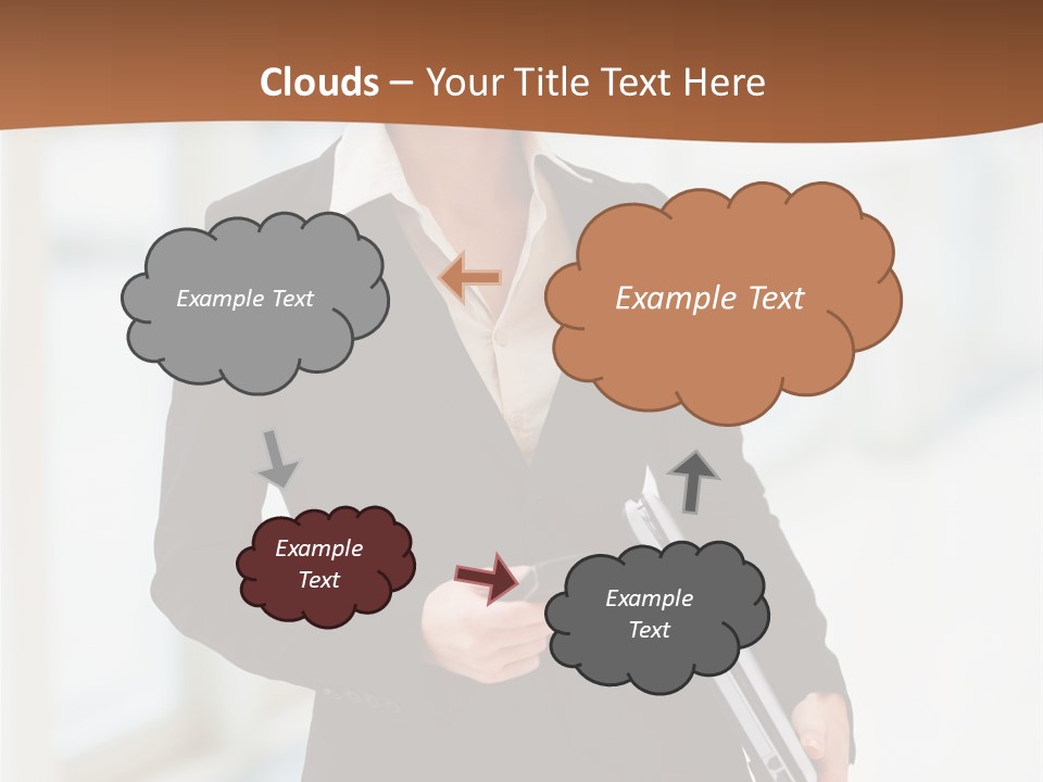 Portrait Caucasian Glamour PowerPoint Template