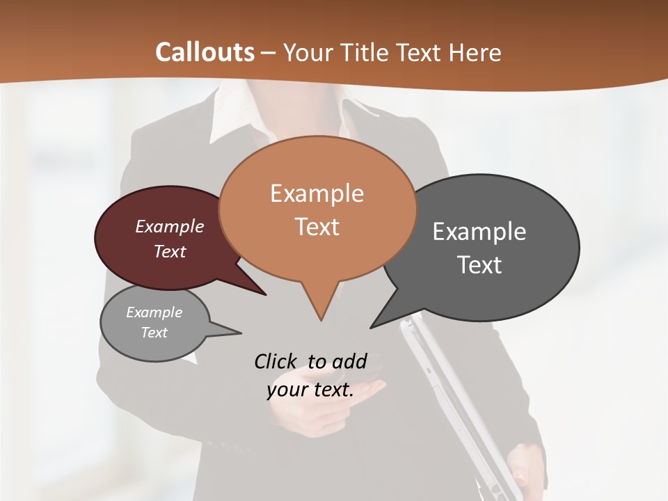 Portrait Caucasian Glamour PowerPoint Template