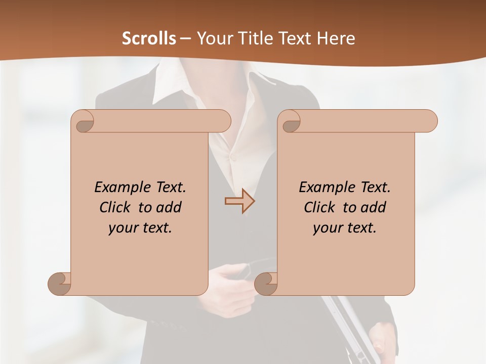 Portrait Caucasian Glamour PowerPoint Template