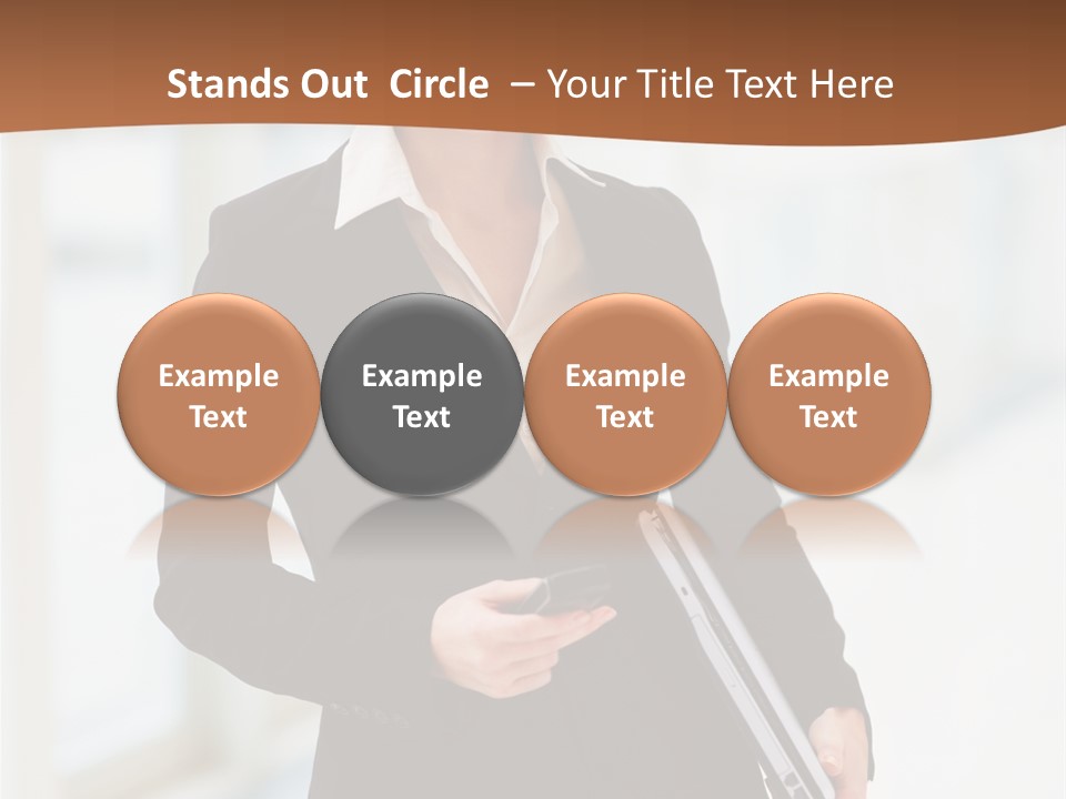 Portrait Caucasian Glamour PowerPoint Template