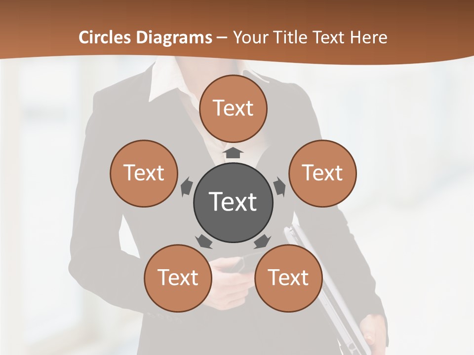 Portrait Caucasian Glamour PowerPoint Template