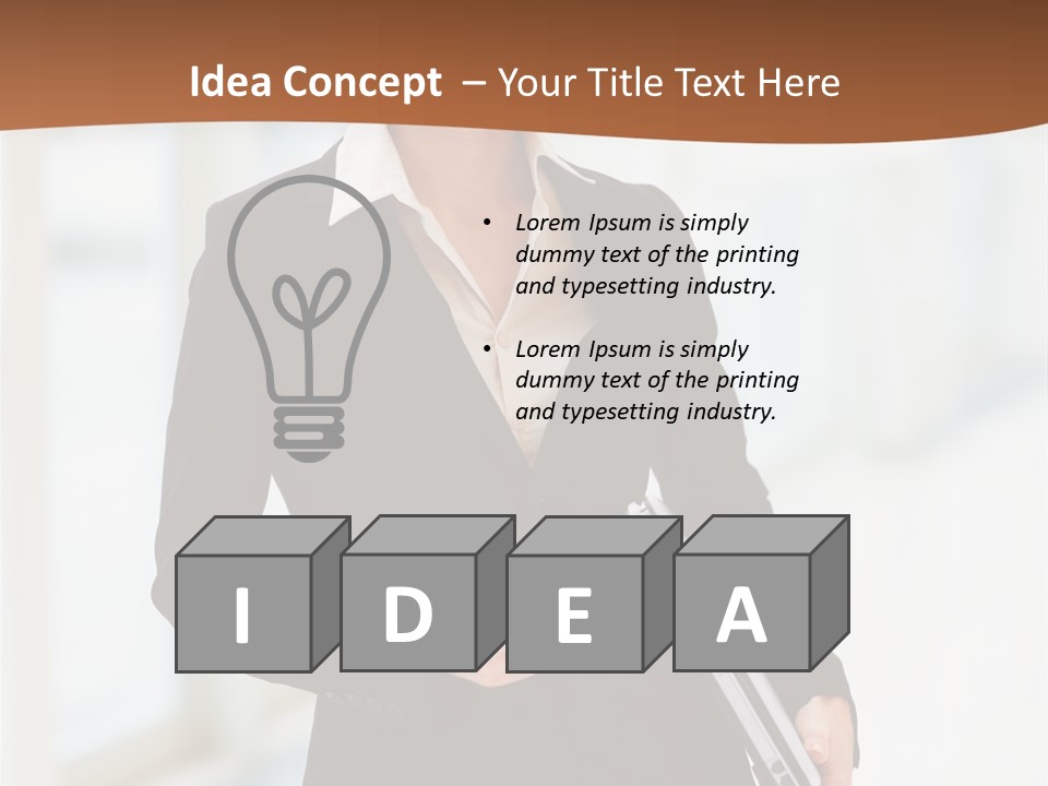 Portrait Caucasian Glamour PowerPoint Template