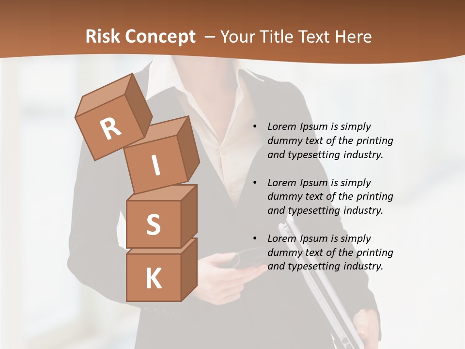 Portrait Caucasian Glamour PowerPoint Template