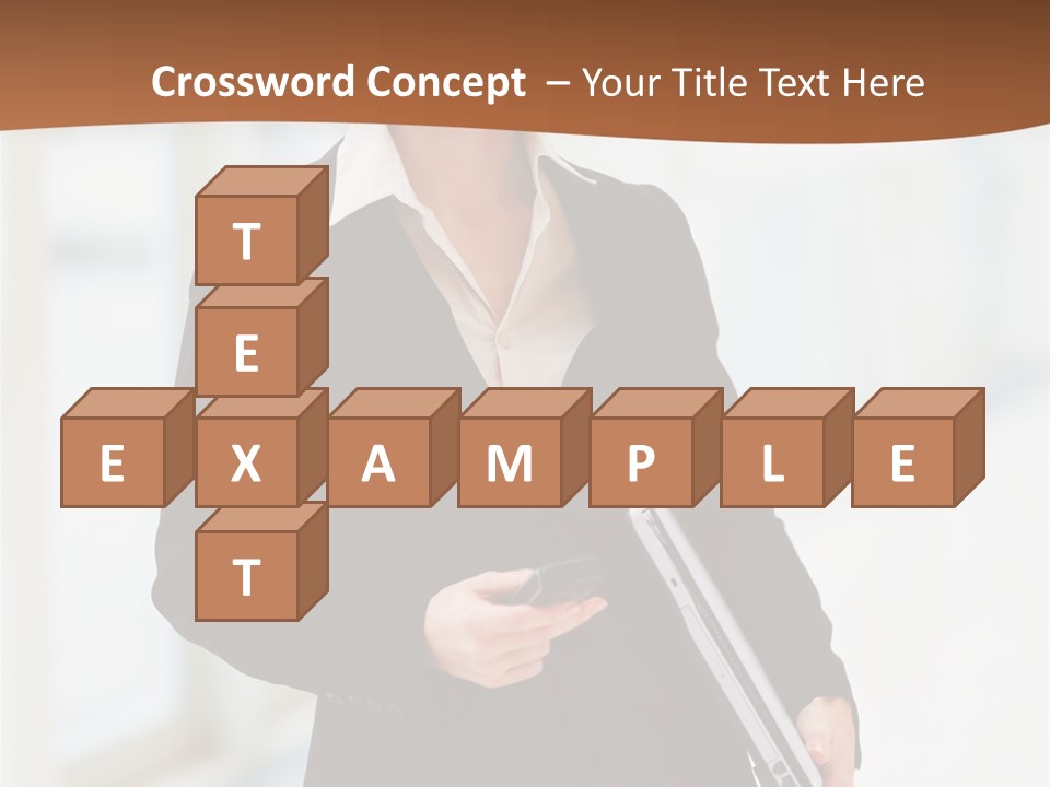 Portrait Caucasian Glamour PowerPoint Template