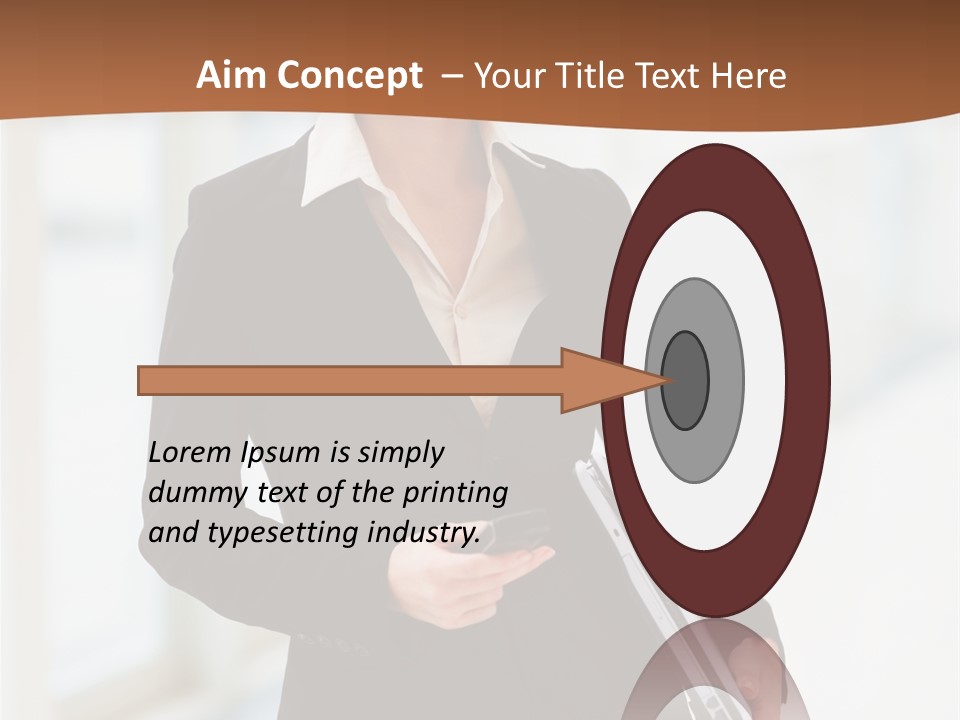 Portrait Caucasian Glamour PowerPoint Template