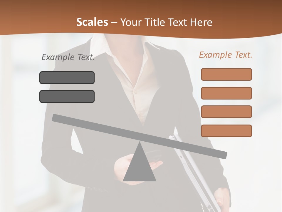 Portrait Caucasian Glamour PowerPoint Template