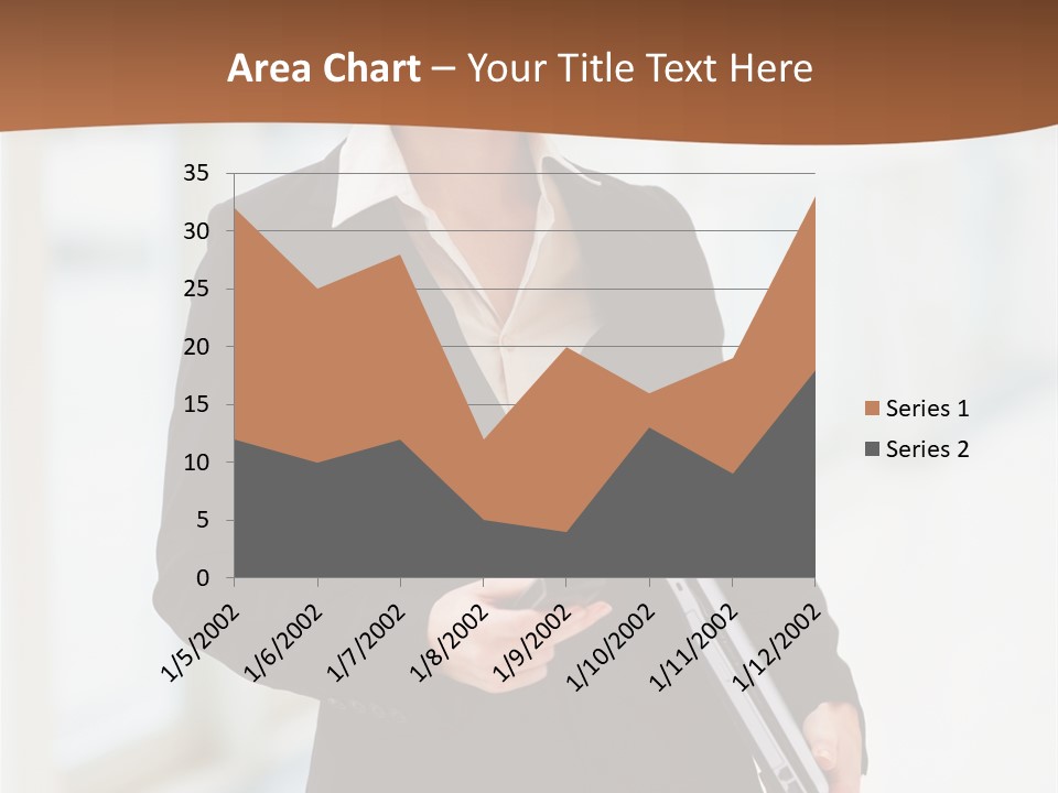 Portrait Caucasian Glamour PowerPoint Template