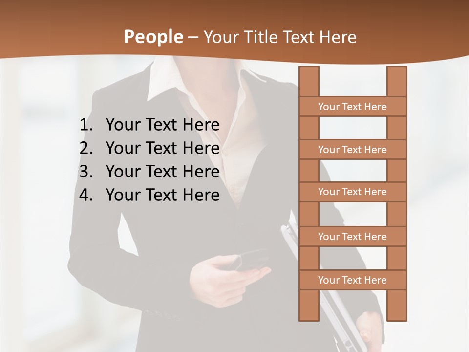 Portrait Caucasian Glamour PowerPoint Template