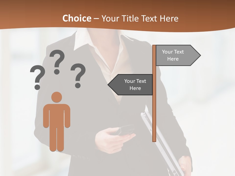 Portrait Caucasian Glamour PowerPoint Template