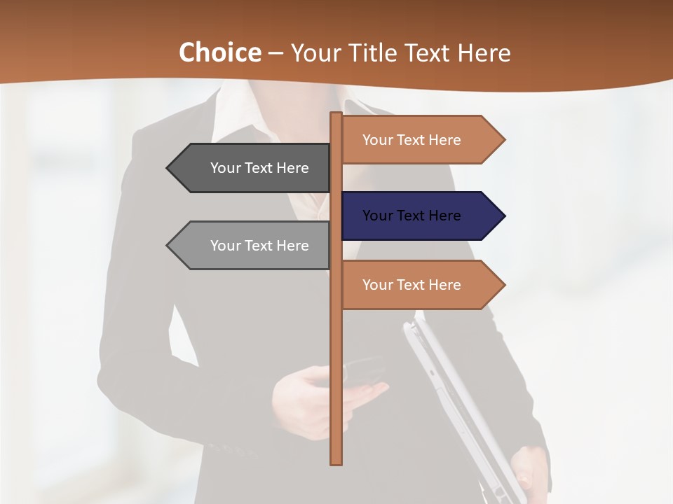 Portrait Caucasian Glamour PowerPoint Template