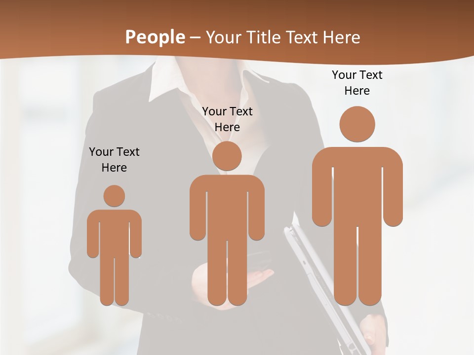 Portrait Caucasian Glamour PowerPoint Template