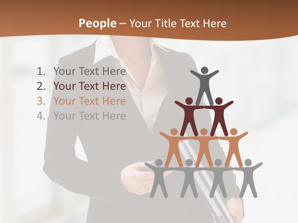 Portrait Caucasian Glamour PowerPoint Template