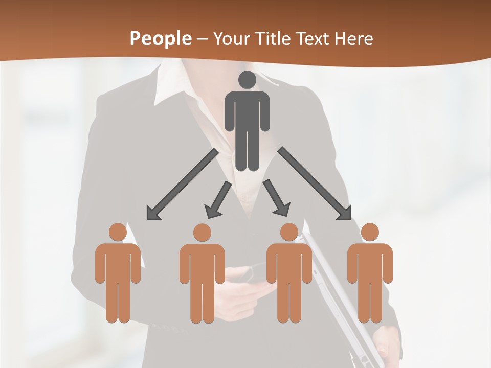 Portrait Caucasian Glamour PowerPoint Template