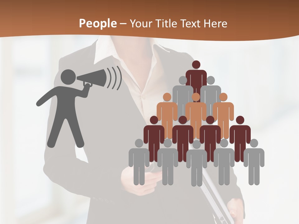 Portrait Caucasian Glamour PowerPoint Template