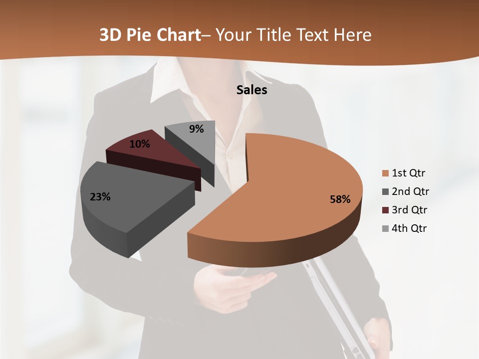 Portrait Caucasian Glamour PowerPoint Template