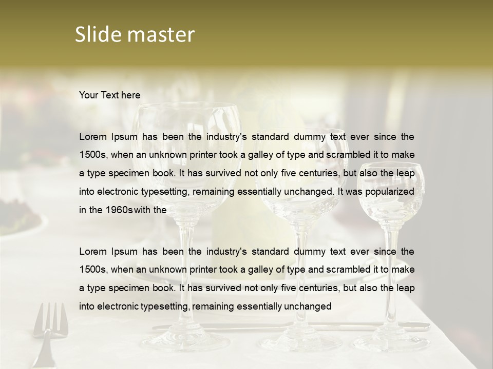 Celebration Fork White PowerPoint Template