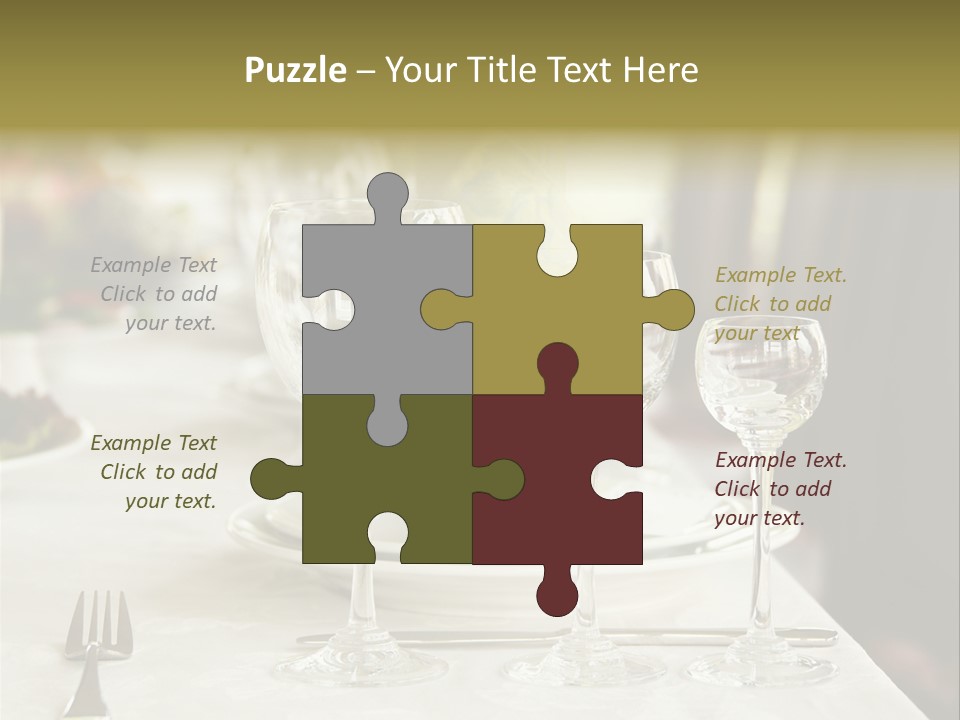 Celebration Fork White PowerPoint Template