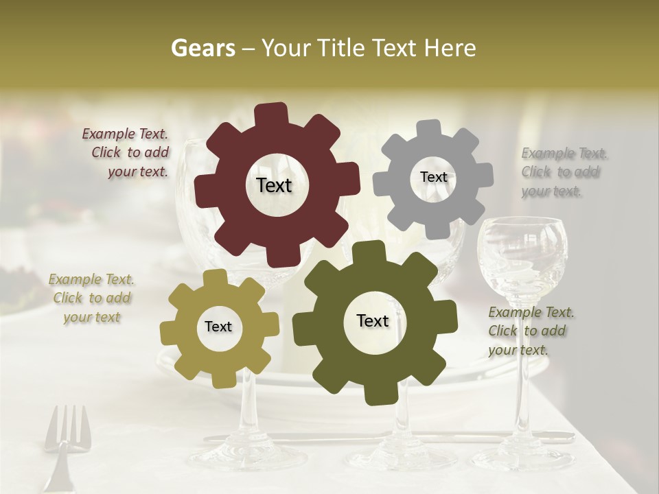 Celebration Fork White PowerPoint Template