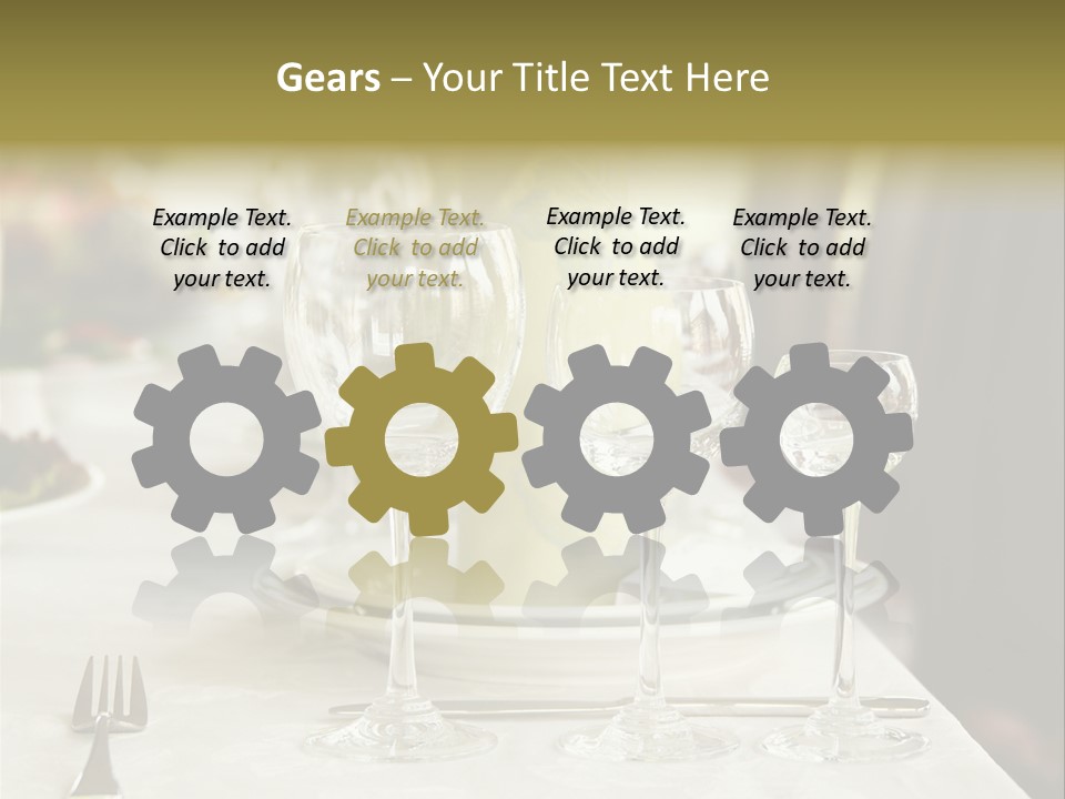 Celebration Fork White PowerPoint Template