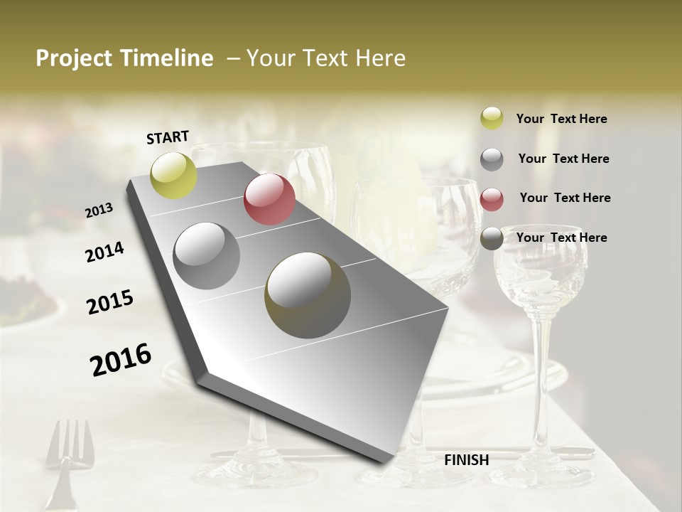 Celebration Fork White PowerPoint Template