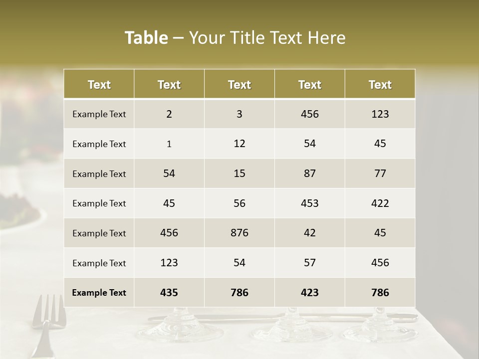 Celebration Fork White PowerPoint Template