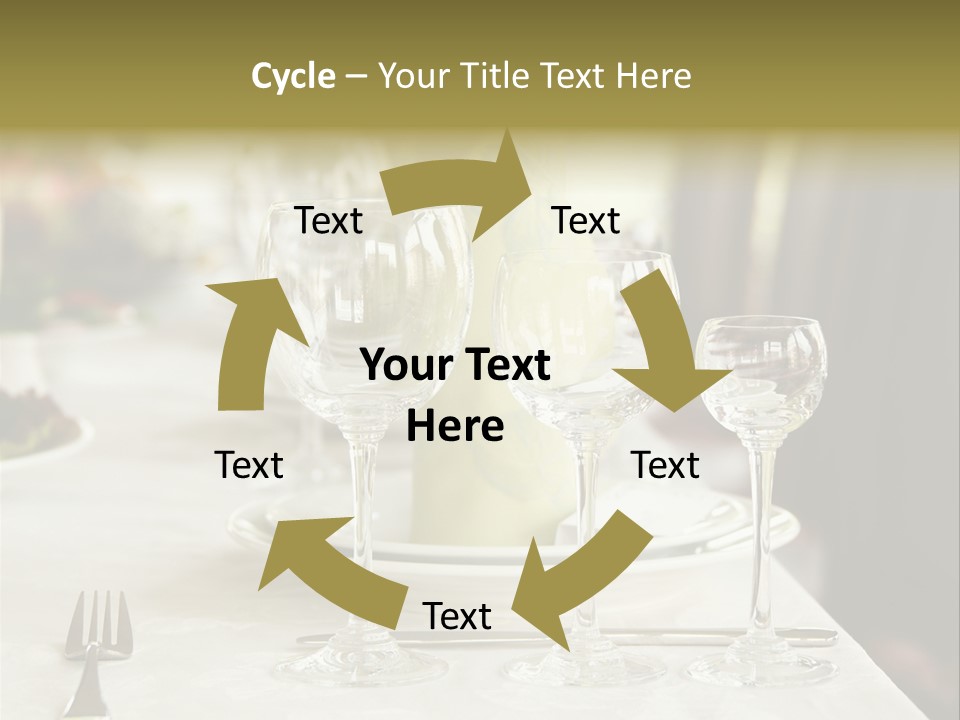 Celebration Fork White PowerPoint Template