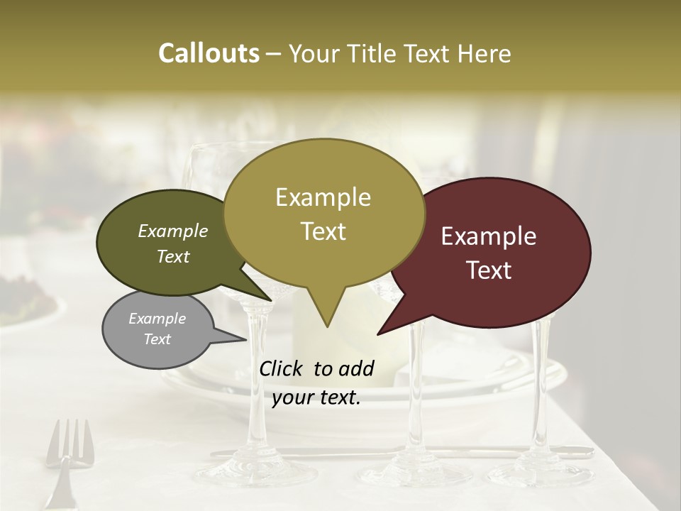 Celebration Fork White PowerPoint Template