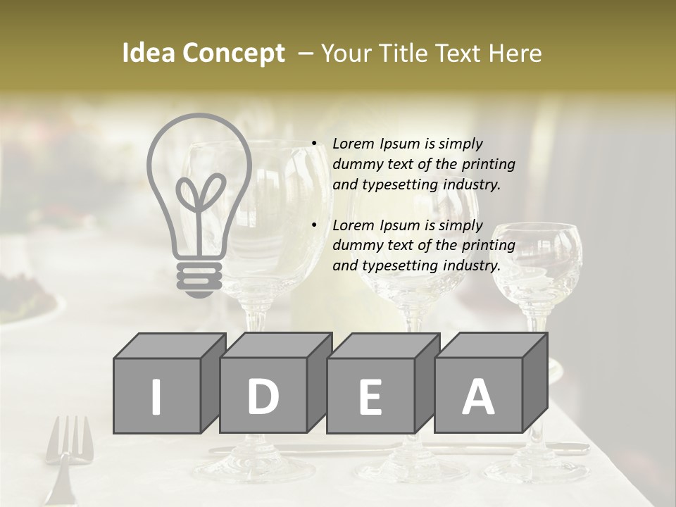 Celebration Fork White PowerPoint Template