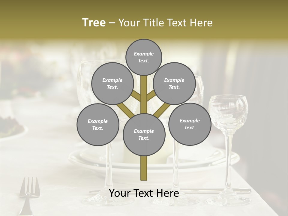 Celebration Fork White PowerPoint Template