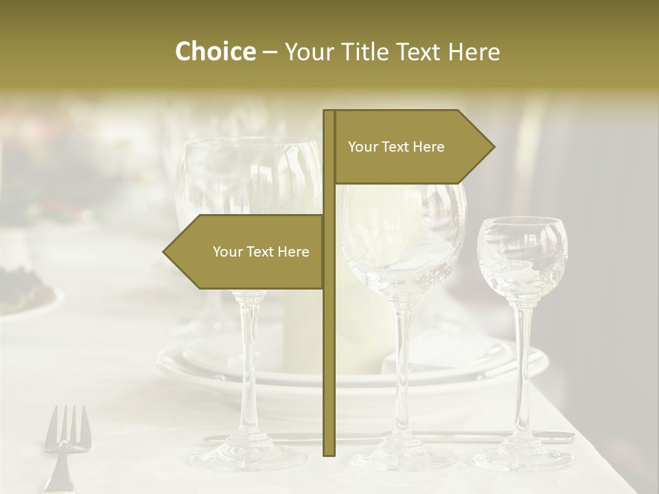 Celebration Fork White PowerPoint Template