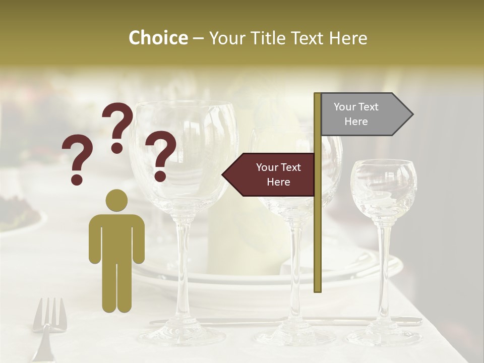 Celebration Fork White PowerPoint Template