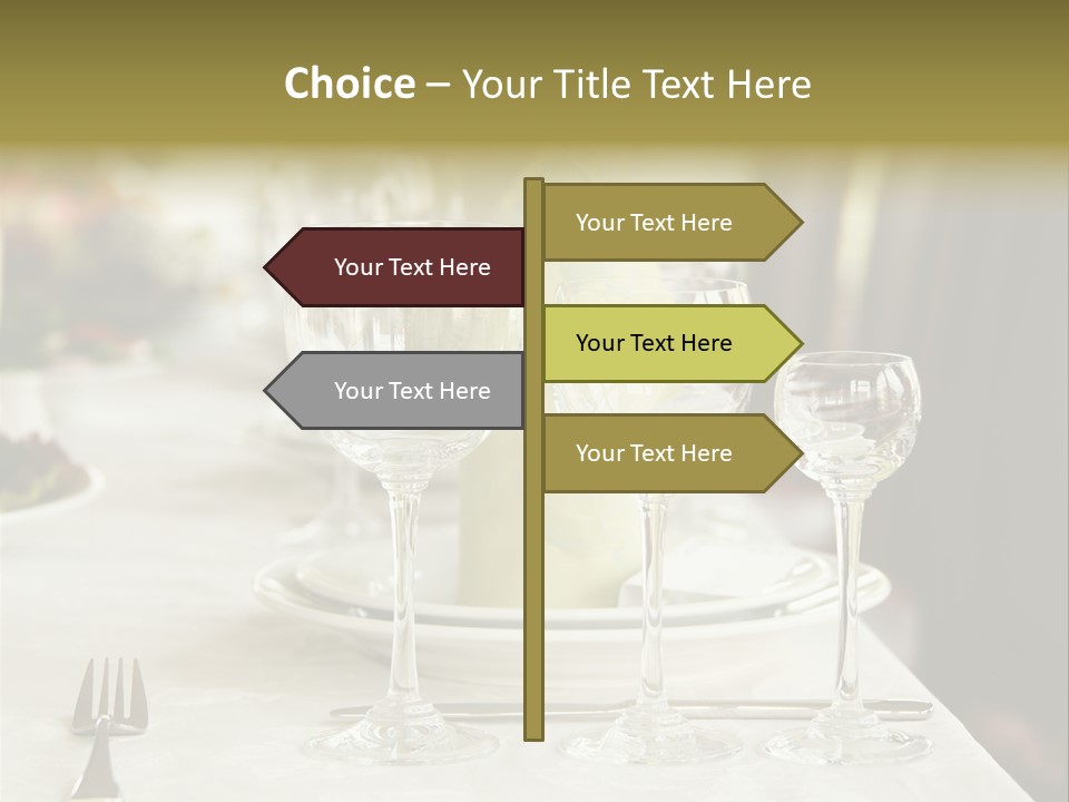 Celebration Fork White PowerPoint Template