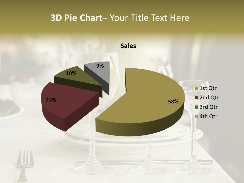 Celebration Fork White PowerPoint Template