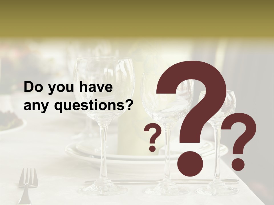 Celebration Fork White PowerPoint Template